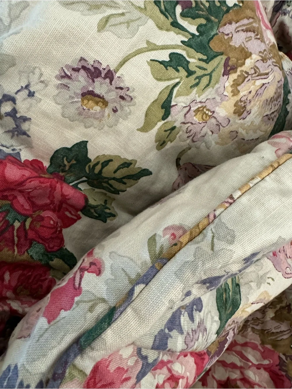 Rare Ralph Vintage Surrey Garden Lauren Floral Cotton Comforter
